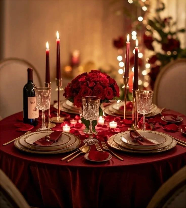 Romantic Dinner Delovery Moment